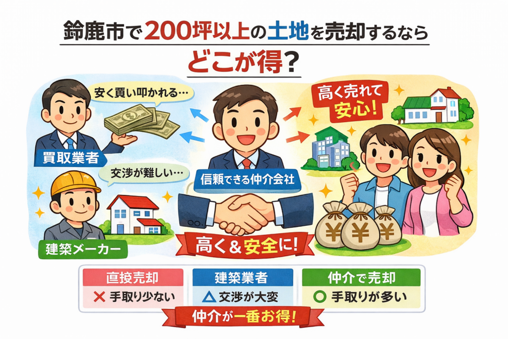 鈴鹿市での広い土地の売却戦略と仲介のメリット
